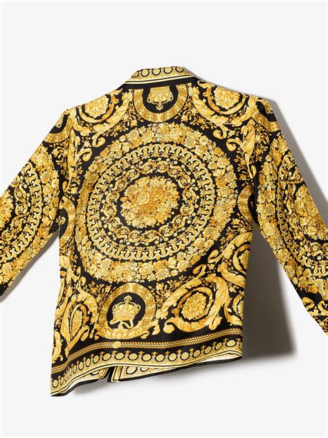 versace buttercream silk shirt